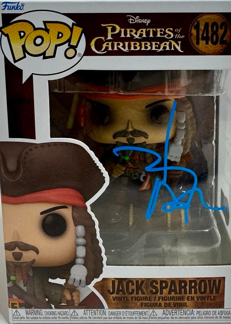 Johnny Depp Signed Funko Pop #1482 "Jack Sparrow" (Blue Ink) - Beckett COA